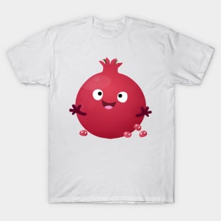 Cute happy pomegranate fruit cartoon T-Shirt